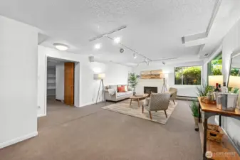 This lower level could be used as a separate living area.