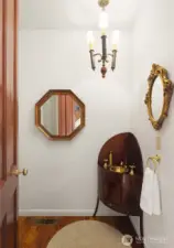 Custom vanity in powder room.