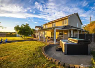 Enjoy evening sunsets from the backyard!