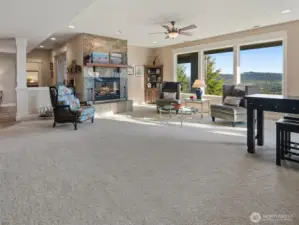 Family room on lower level