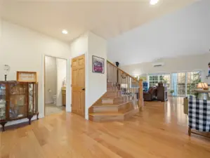 Front Entry leads to Office & 3/4 bathroom.