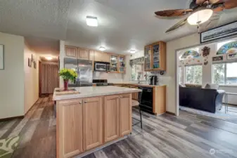 This open kitchen is truly the center of this home. The large island is perfect for entertaining.
