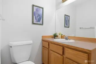 The full bath is just across from the 3rd bedroom.