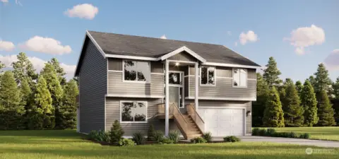 Image is a rendering Photographs are for illustrative purposes only. Features, finishes, interior/exterior colors, landscaping and floorplan shown may vary from actual homes built.