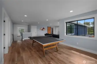 Rec area next to the upper living area. Entertain on both levels for large groups!