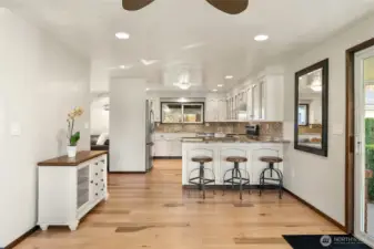 View of kitchen from Sitting room.