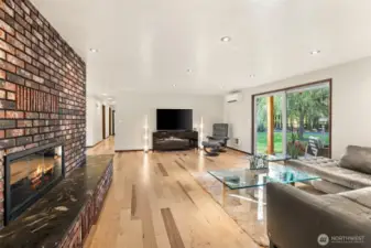 Great room leading to covered patio