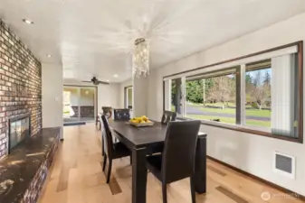 Dining room leading into coffee sitting area or potentially dining area.
