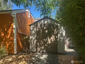Storage Shed Behind Cottage