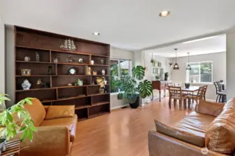 Living room opens to dining room.