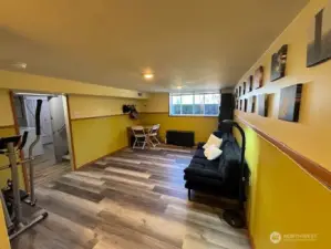 The lower level boasts a large open room which could be a media room, rec room, or office space.