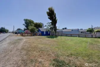 2 1-bath studio cabins. Currently rented with long-term tenants. The extra property could be used for RV parking, garage or may other uses.