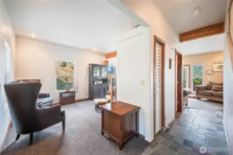 Entry way looking into formal living