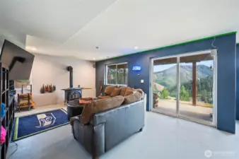 rec room in daylight basement