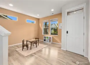 Entry living (used as downstairs play)