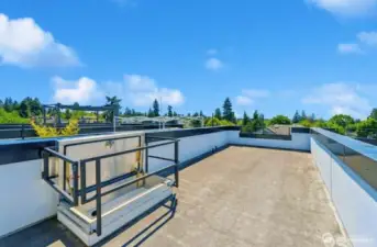 Roof top deck with commanding views.