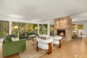 Oversized custom steel windows throughout.