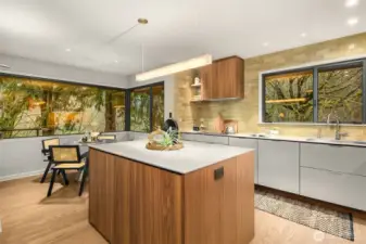 Custom light fixture from Italy and sourced by Trammell-Gagne.