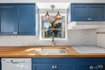 Peep the Garden Bay Window that faces South and is just perfect for growing all the herbs!