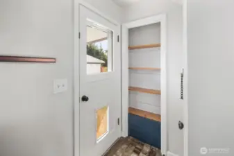 Additional Pantry sotrage downstairs, but having this easy access to your herbs and necessities make sit so much easier.