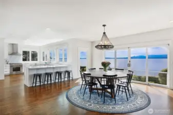 Open for entertaining.