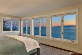 Sunset is perfect with west-facing windows!