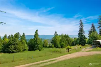 Beautiful view from front driveway overlooking pasture