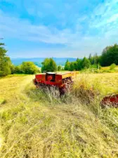 Old baler in field,,,