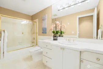 Main full bathroom serving the 2 bedrooms upstairs
