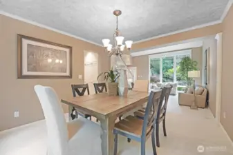 Formal dining room overlooking Formal living room