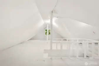 Upper 1/2 floor has tons of possibilities