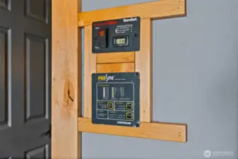 Panel to turn on the generator.