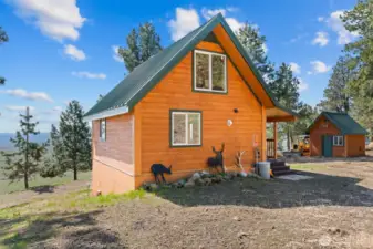 Metal roof for easy maintenance. Energy efficient windows to keep your cabin a cozy tempature.