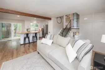 Open concept is great for entertaining.