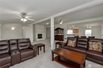 Living room toward kitchen