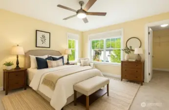 Bedroom #1 with walk-in closet.