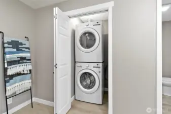 convenient laundry off the family room