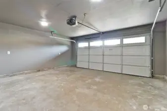 Finished garage