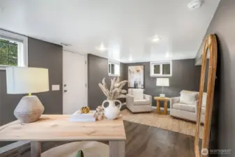 Office area in lower level.