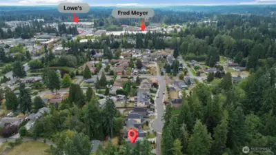 Showing the convenient location close to amenities