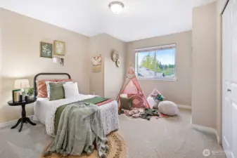 Second bedroom perfect for guest room or office.