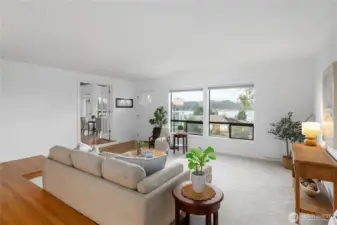 Living room with view