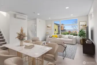 6018 has territorial view - Virtually Staged Living and Dining Room