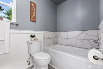 Primary bathroom with soaking tub