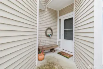 Private front porch.