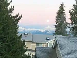 Olympic Mountain view from primary bedroom.