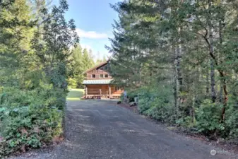 Welcome home to your award winning log home