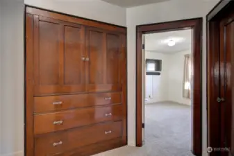 Hallway with built-ins