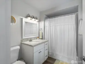 Full bath on the main level.