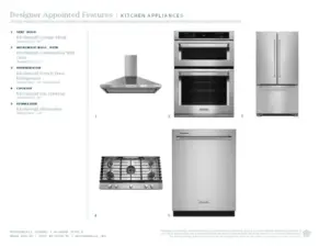 Designer appointed interior selections which include a full host of Kitchenaid stainless steel appliances and gas cooktop